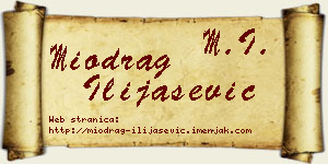 Miodrag Ilijašević vizit kartica